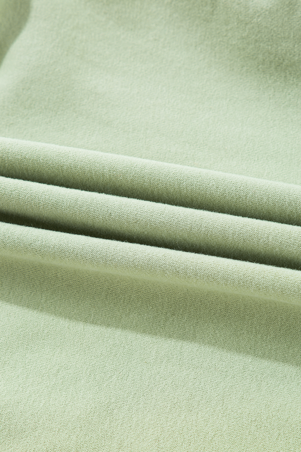 Smoke Green Fleece Lined Zip Up Stand Collar Thumbhole Sleeve Sweatshirt - loveforevers