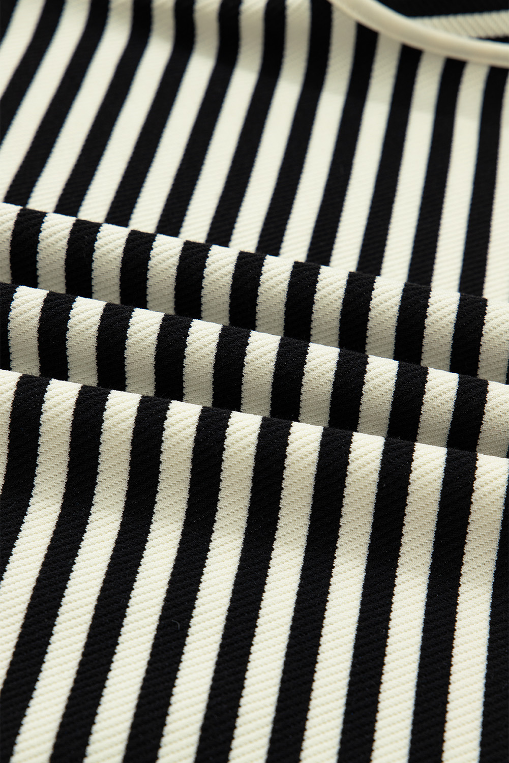 Black Stripe Textured Drop Shoulder Pullover Top Drawstring Mini Skort Two Piece Dress Set - loveforevers