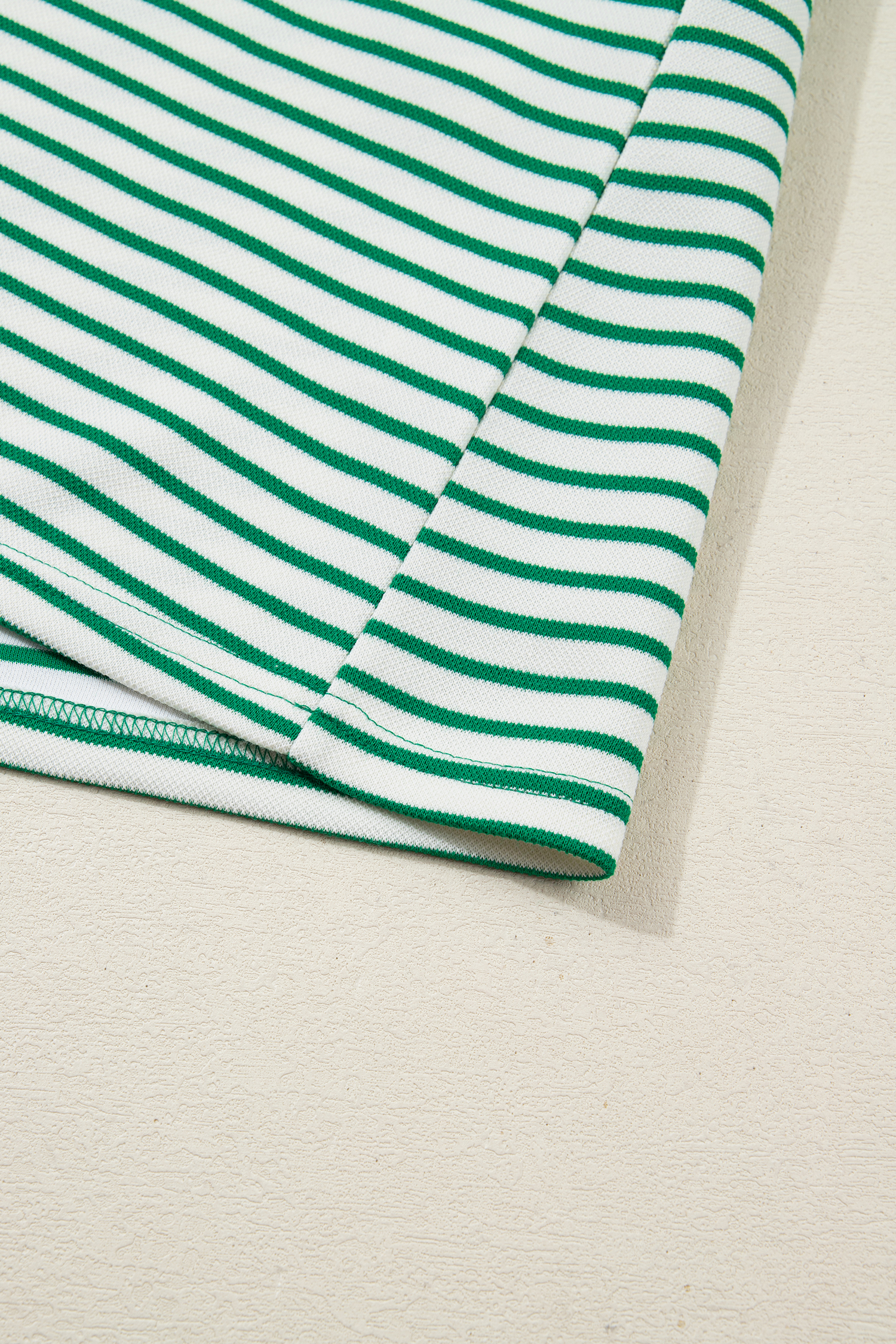 Green Stripe Magic St Patricks Day Sequin Graphic Zip Polo Tee Dress - loveforevers