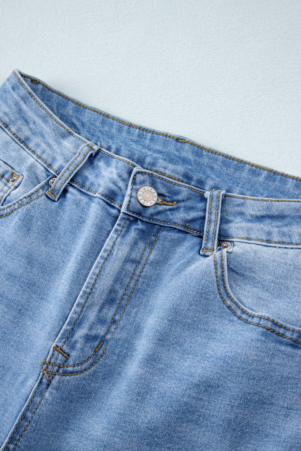 Gray Raw Hem Straight Leg Loose High Waist Jeans - loveforevers