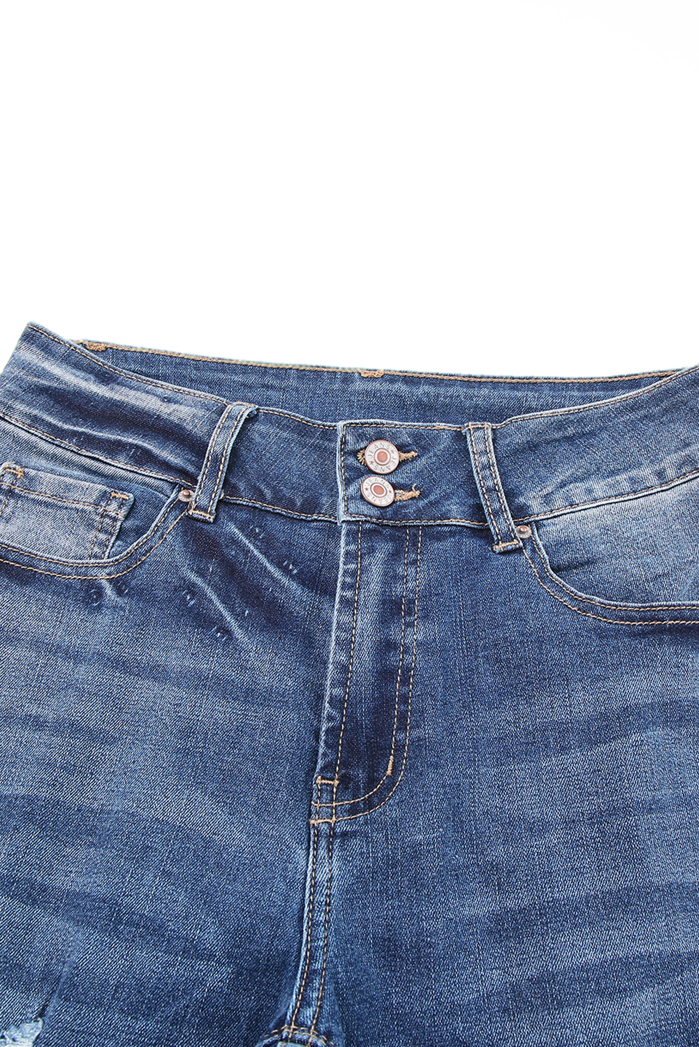 High Waist Distressed Straight Leg Jeans - loveforevers