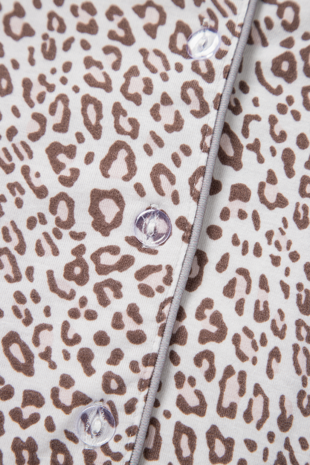 White Leopard Print Long Sleeve and Pants Pajamas Set - loveforevers