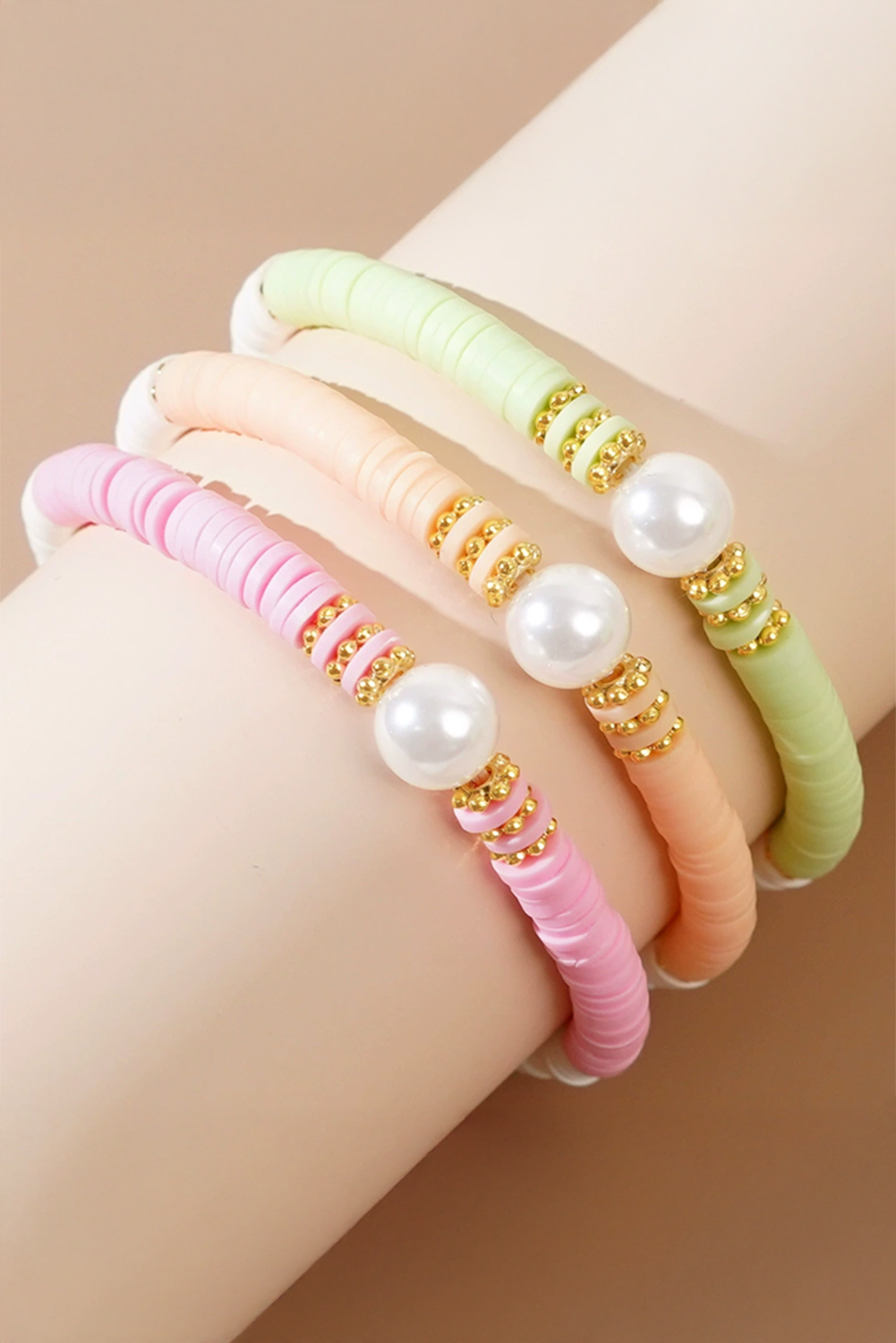 Light Pink Bohemian Style Beaded Stretch Bracelet - loveforevers