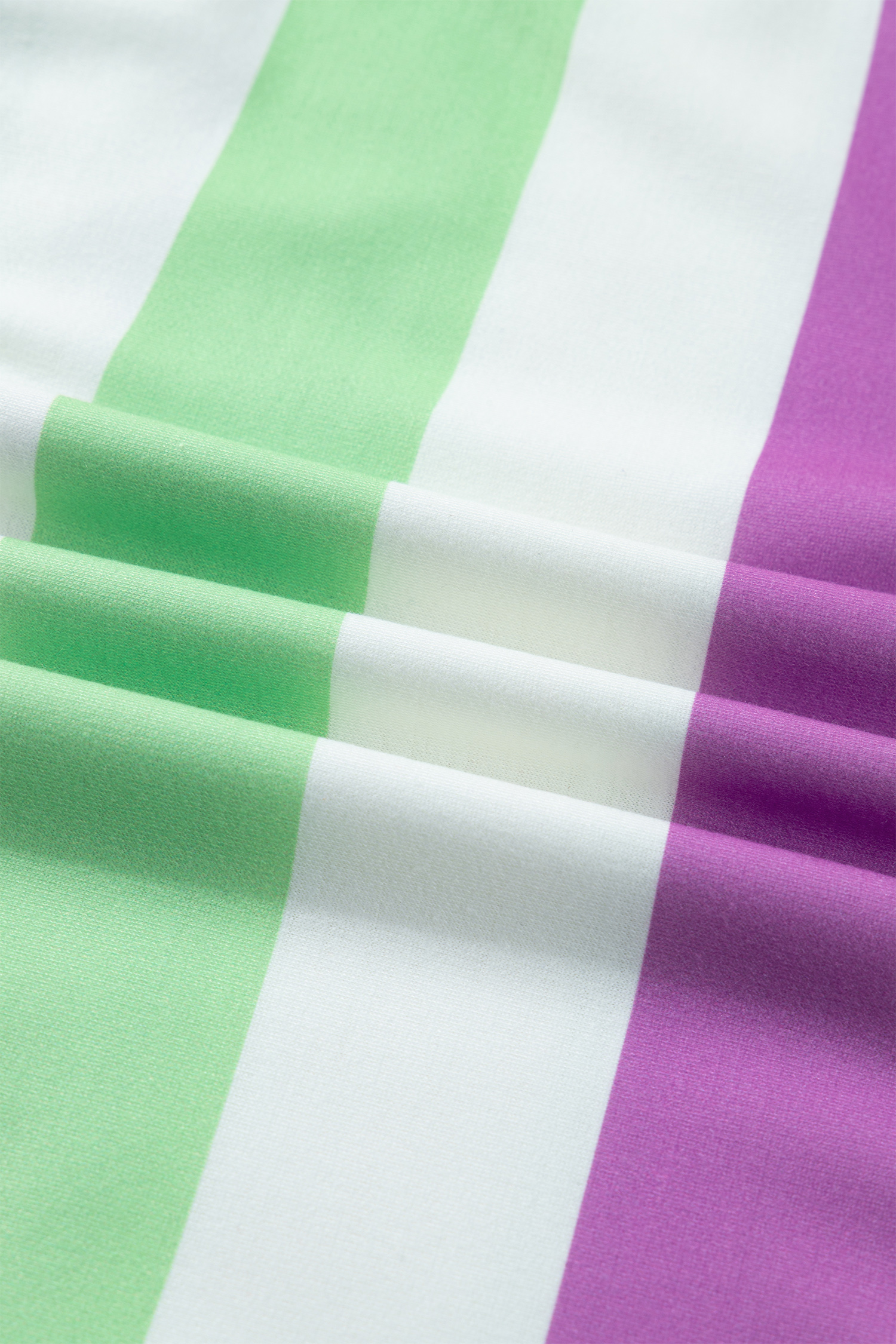 Green Stripe Lucky Clover Embroidered Graphic Dolman Loose Tee - loveforevers