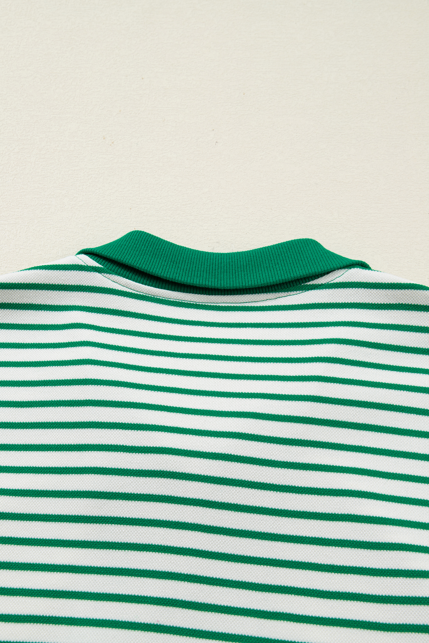 Green Stripe Magic St Patricks Day Sequin Graphic Zip Polo Tee Dress - loveforevers