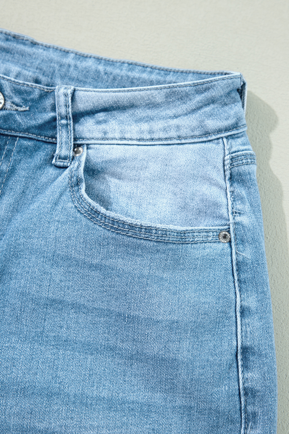 Myosotis High Rise Shift Slit Leg Straight Jeans - loveforevers