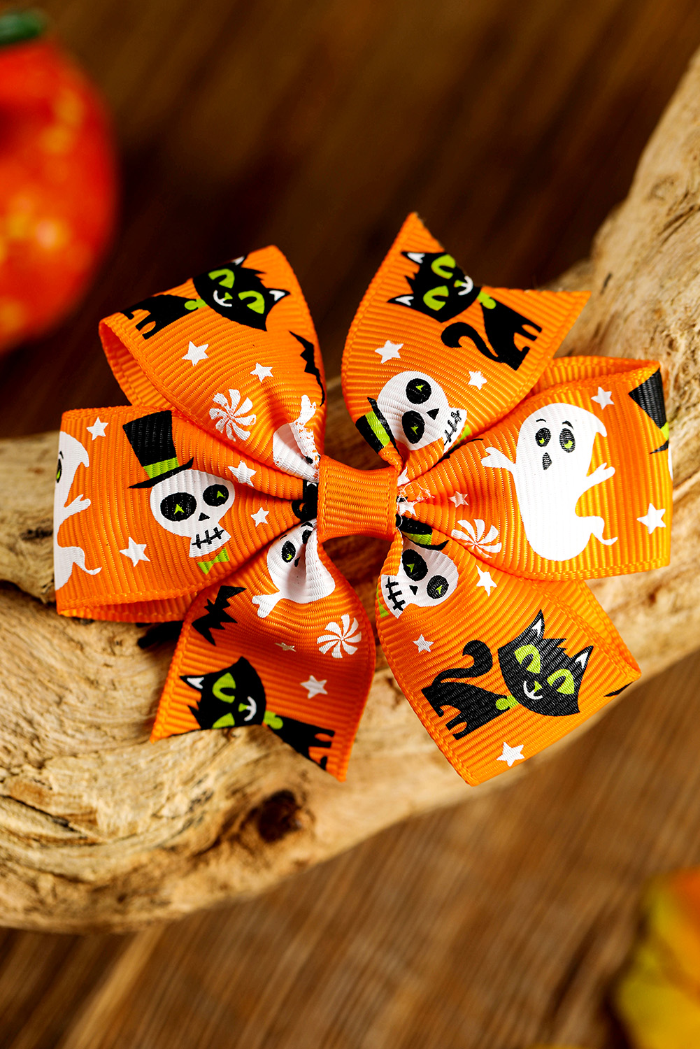 Citrus Halloween Random Pattern Bow Halloween Hair Clip - loveforevers