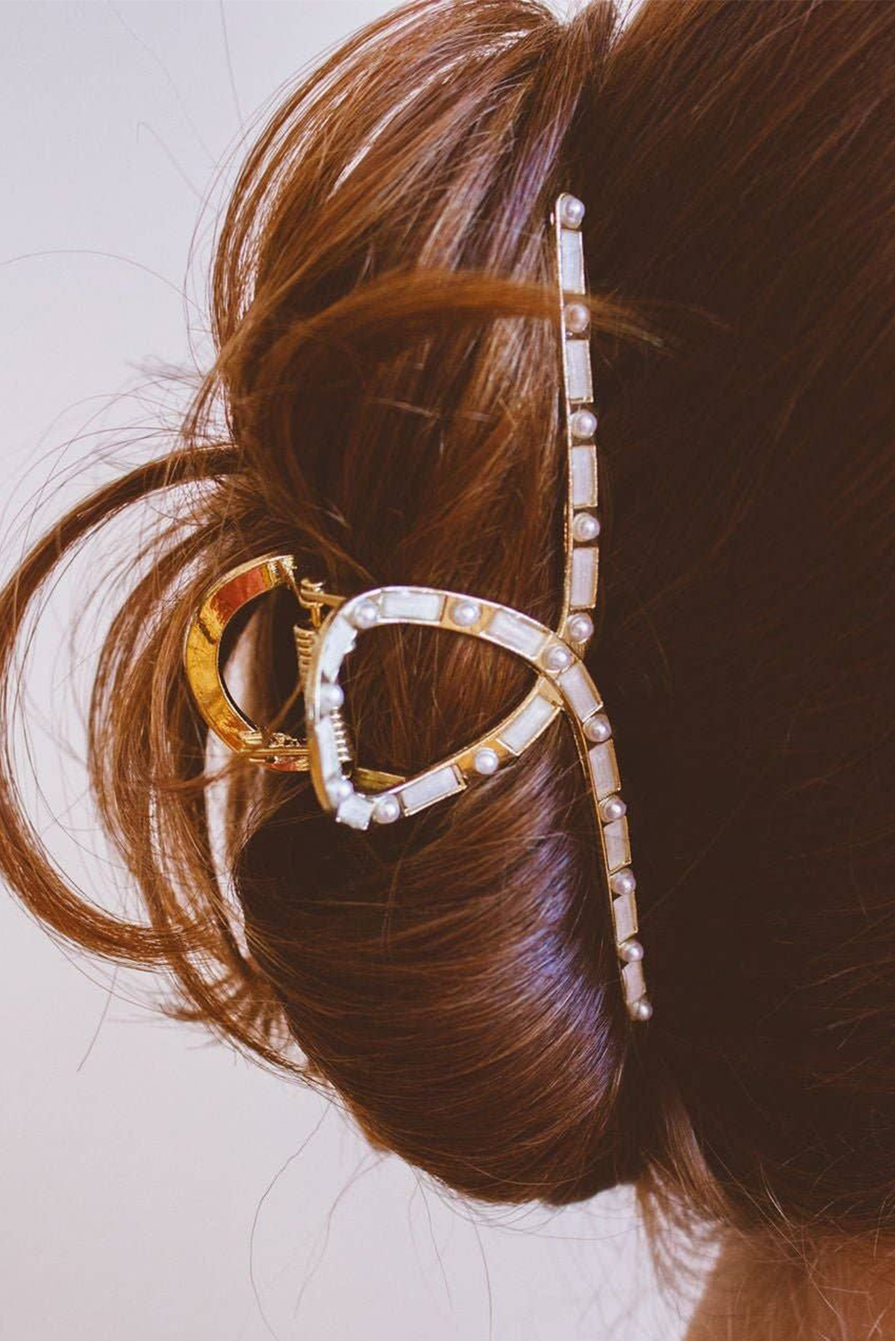 Black Wave Shape Resin Large Hair Claw Clip - loveforevers