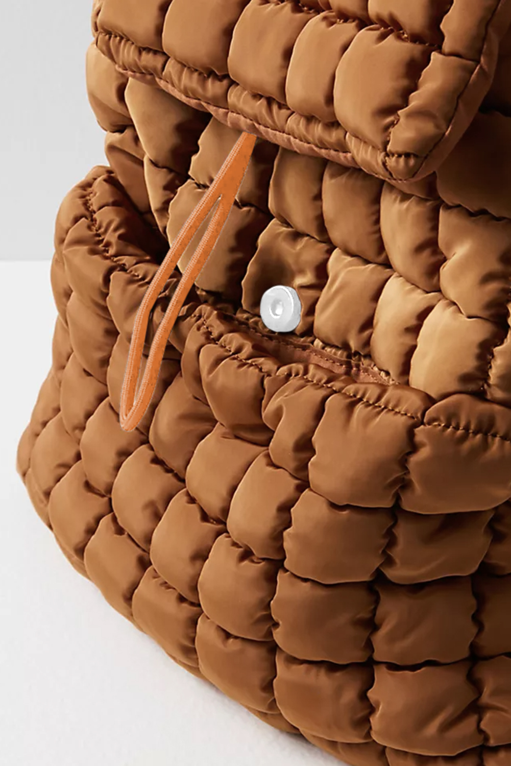 Black Solid Flapped Quilted Puffer Backpack - loveforevers
