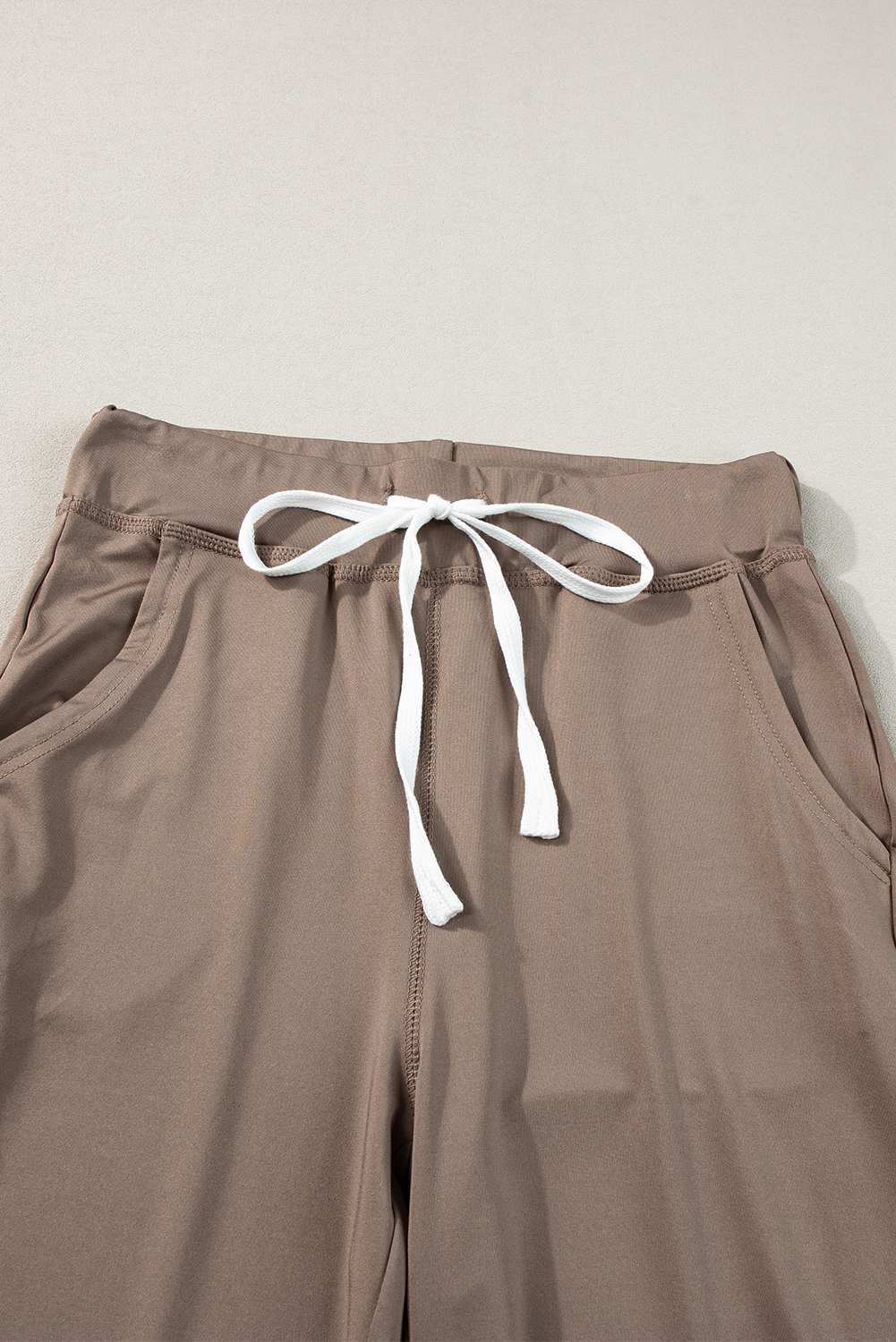 Black Drawstring Elastic Waistband Pocketed Joggers - loveforevers