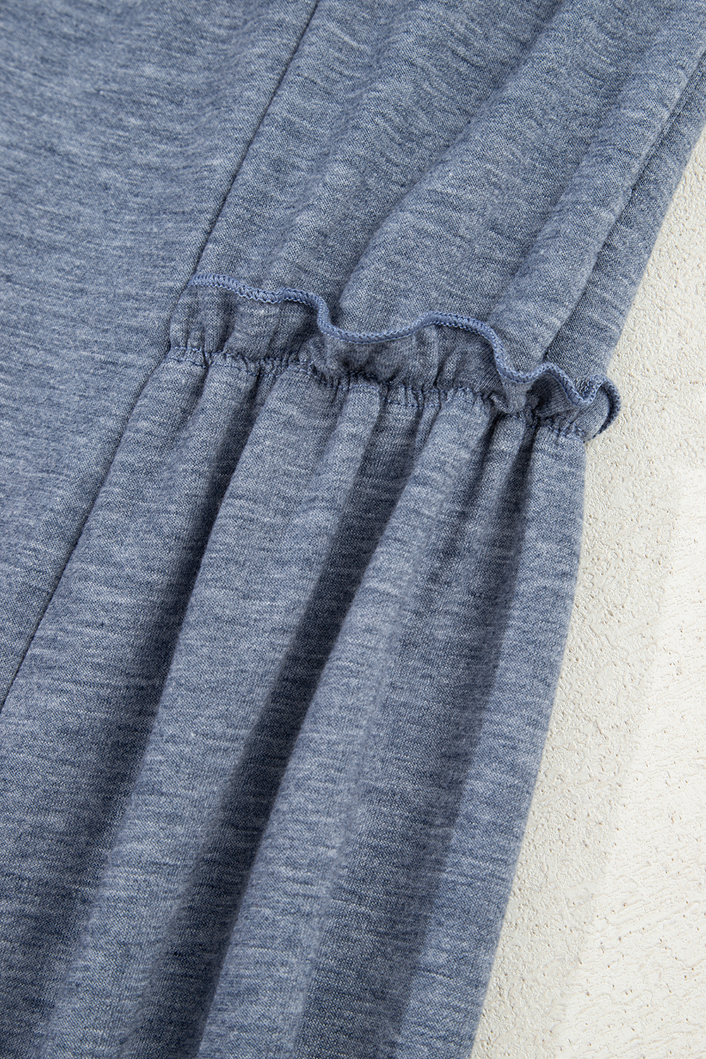 Frilled Detail Wide Leg Drawstring Elastic Waistband Pants - loveforevers