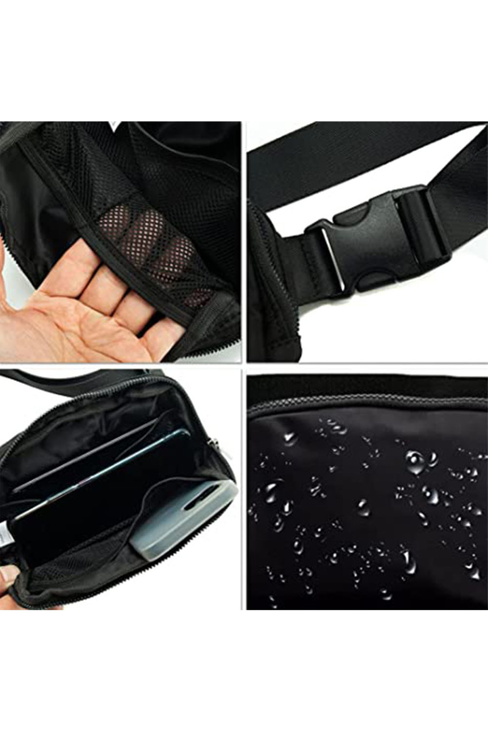 Fiery Red Waterproof Zipped Crossbody Chest Bag 20*5*14cm - loveforevers