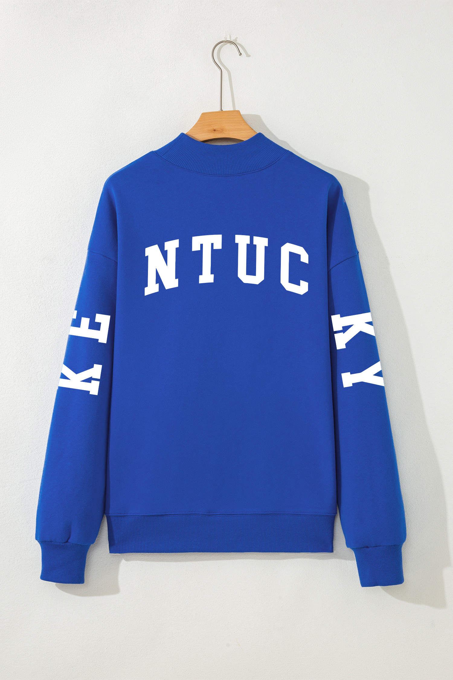 Dark Blue KY KENTUCKY Printed Mock Neck Sweatshirt - loveforevers