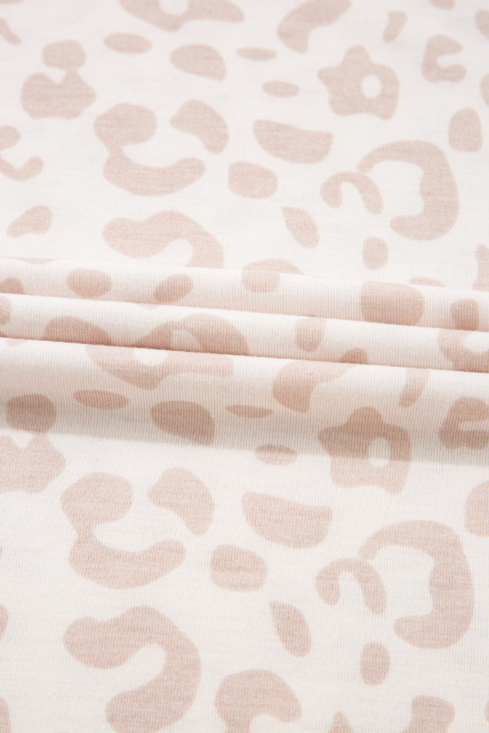 Beige Cheetah V Neck Tee and Pants Lounge Set - loveforevers