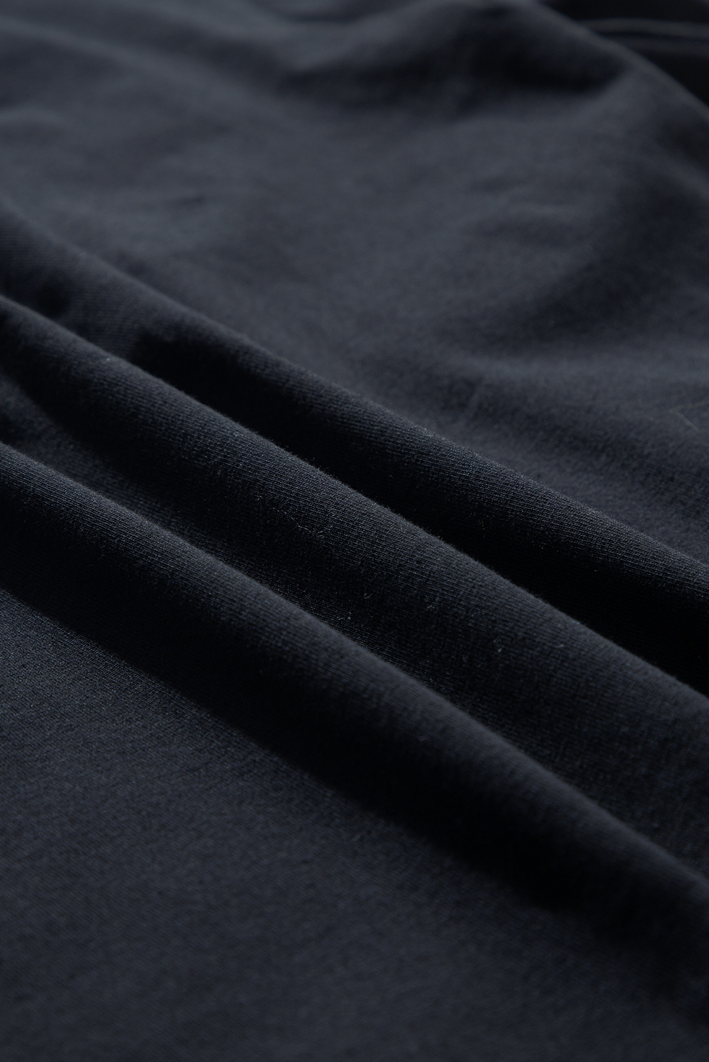 Black Pearl Beaded  Drop Shoulder Crewneck T Shirt - loveforevers