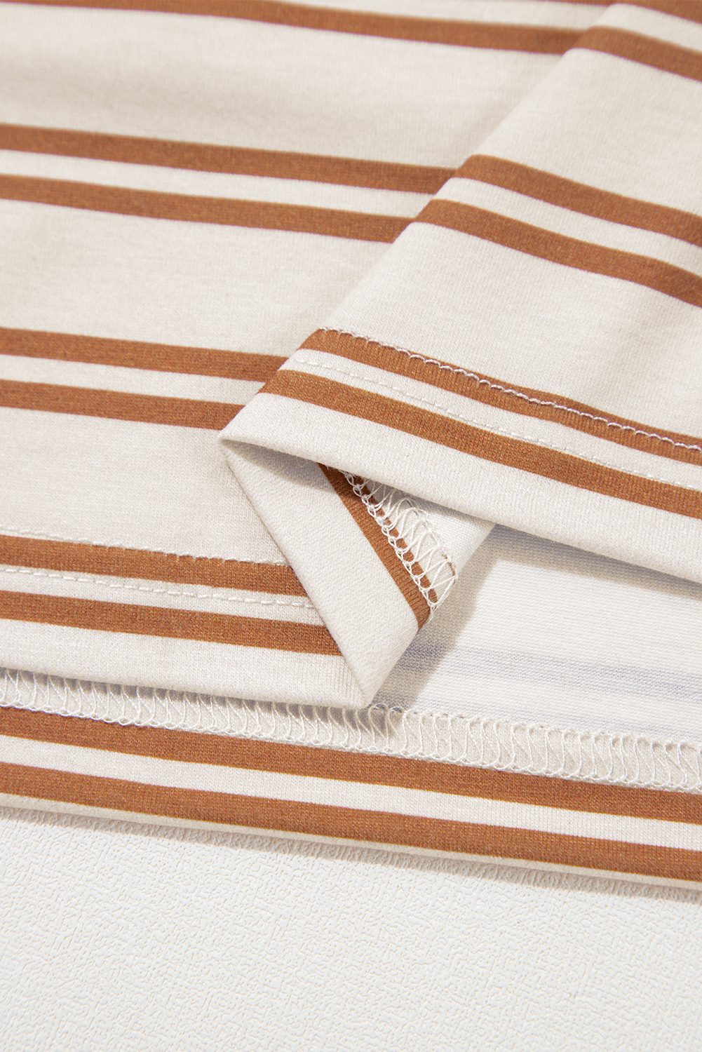 Khaki Stripe Round Neck Sleeveless Casual Pocketed Mini Dress - loveforevers
