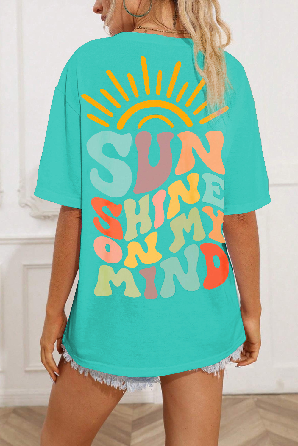 Mint Green SUNSHINE ON MY MIND Graphic Tee - loveforevers