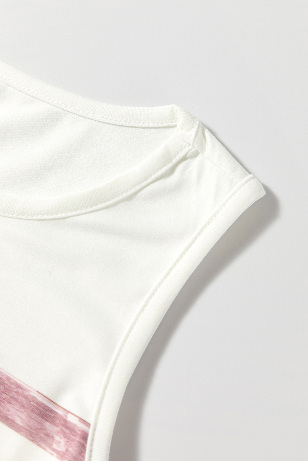 Red Stripe Rainbow Round Neck Tank Top - loveforevers
