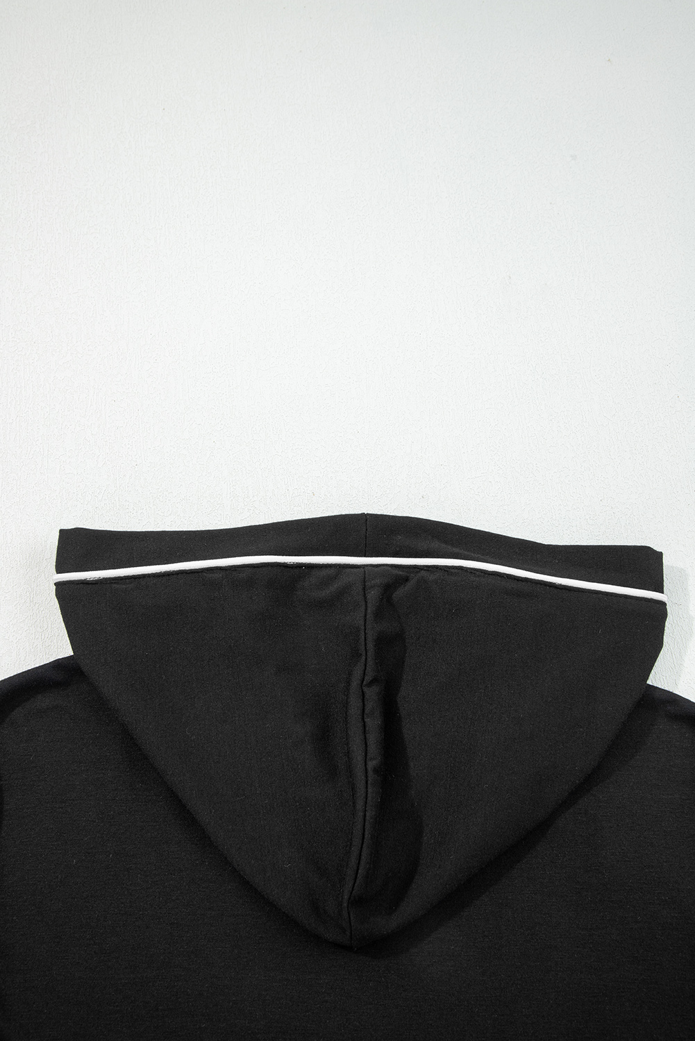 Black Contrast Trim Hooded Lounge Cardigan and Pants Set - loveforevers