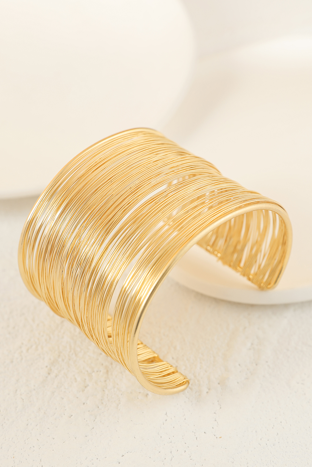 Gold Luxury Heavy Metal High Quality Open Wire Bracelet - loveforevers