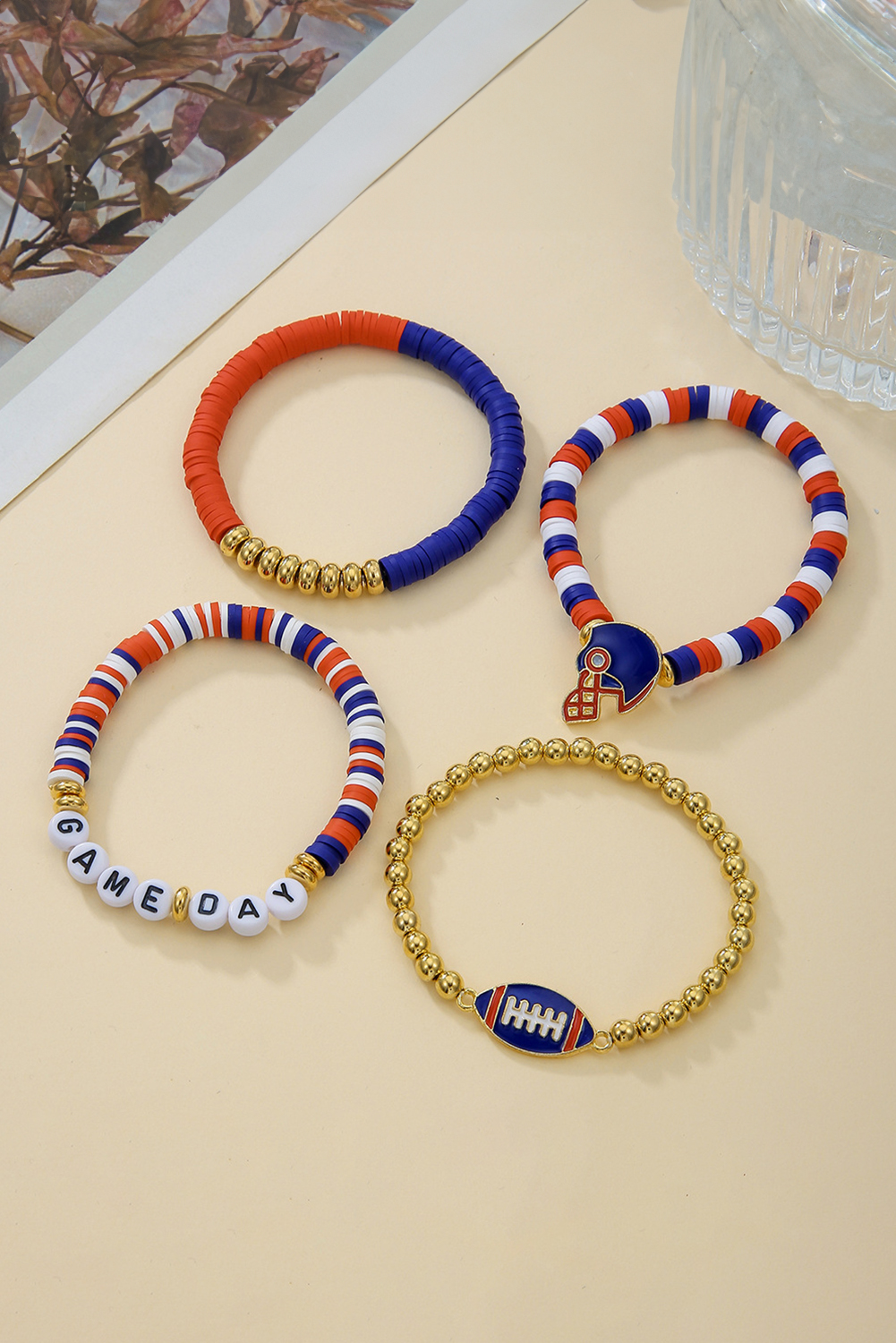 Dark Blue GAME DAY Multilayer Beading Bracelet - loveforevers