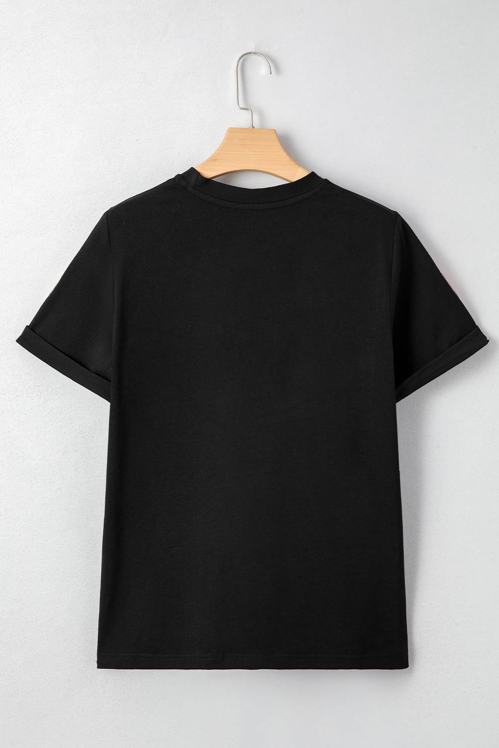 Black Sequin Pumpkin Face Halloween T Shirt - loveforevers