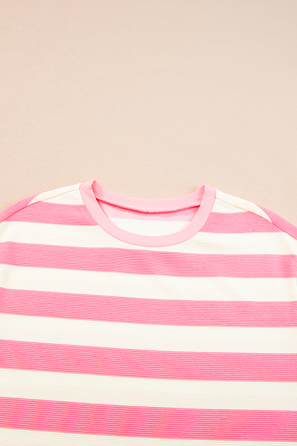 Pink Stripe Cap Sleeve Shift T Shirt Dress - loveforevers