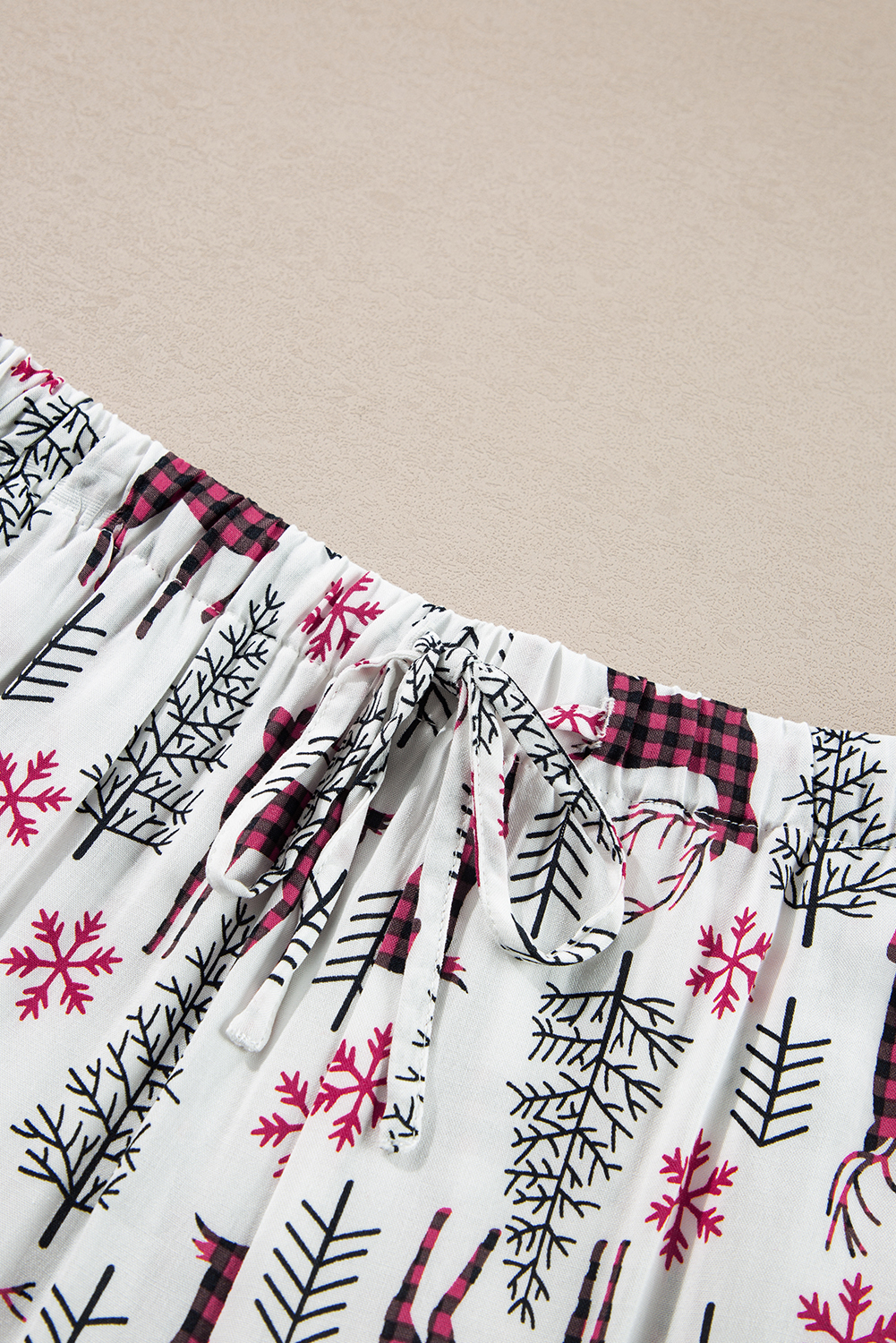 White Christmas Printed Shirt and Pants Pajama Set - loveforevers