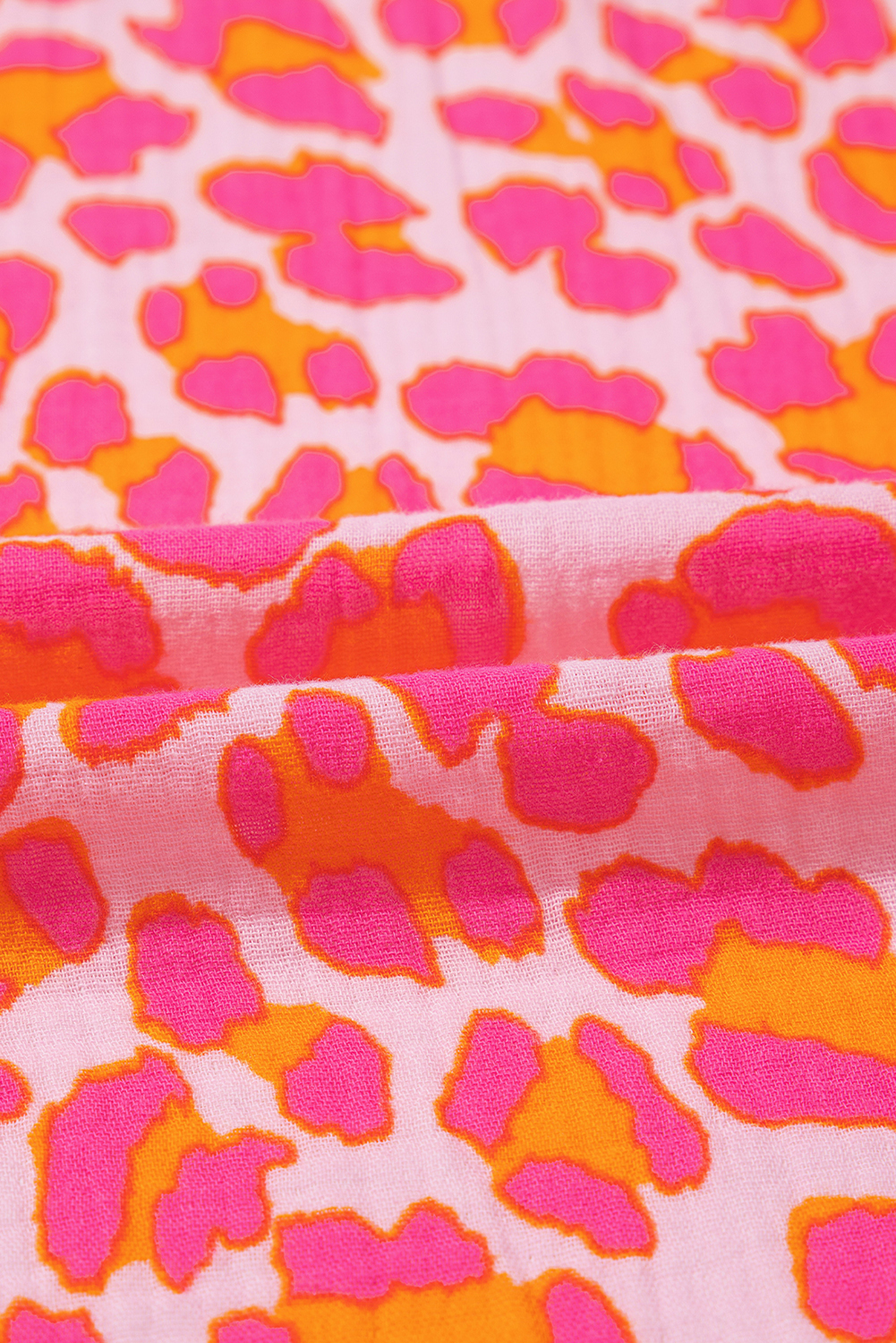 Rose Leopard Printed Button Up Loose Shirt - loveforevers