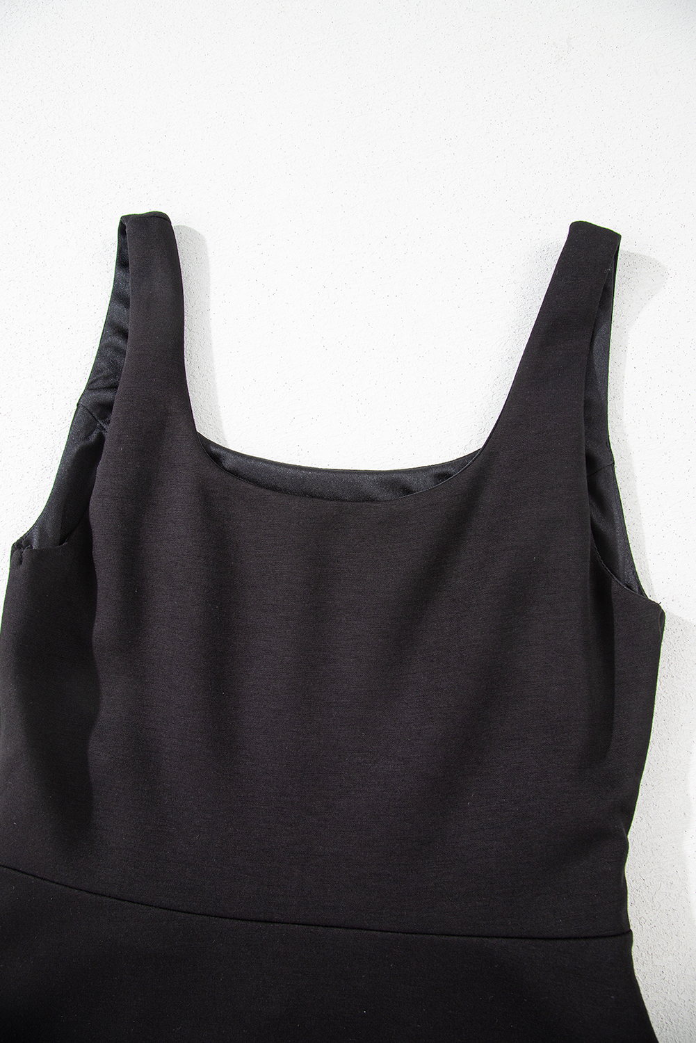 Black Cut Out Front High Waist Tank Mini Dress - loveforevers