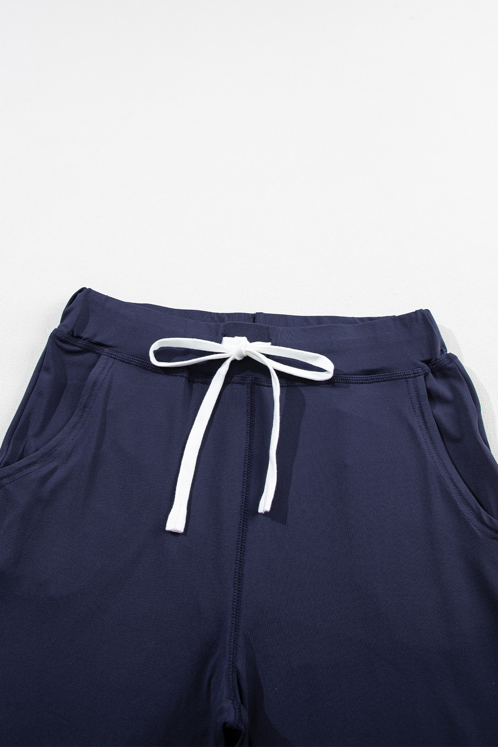 Black Drawstring Elastic Waistband Pocketed Joggers - loveforevers