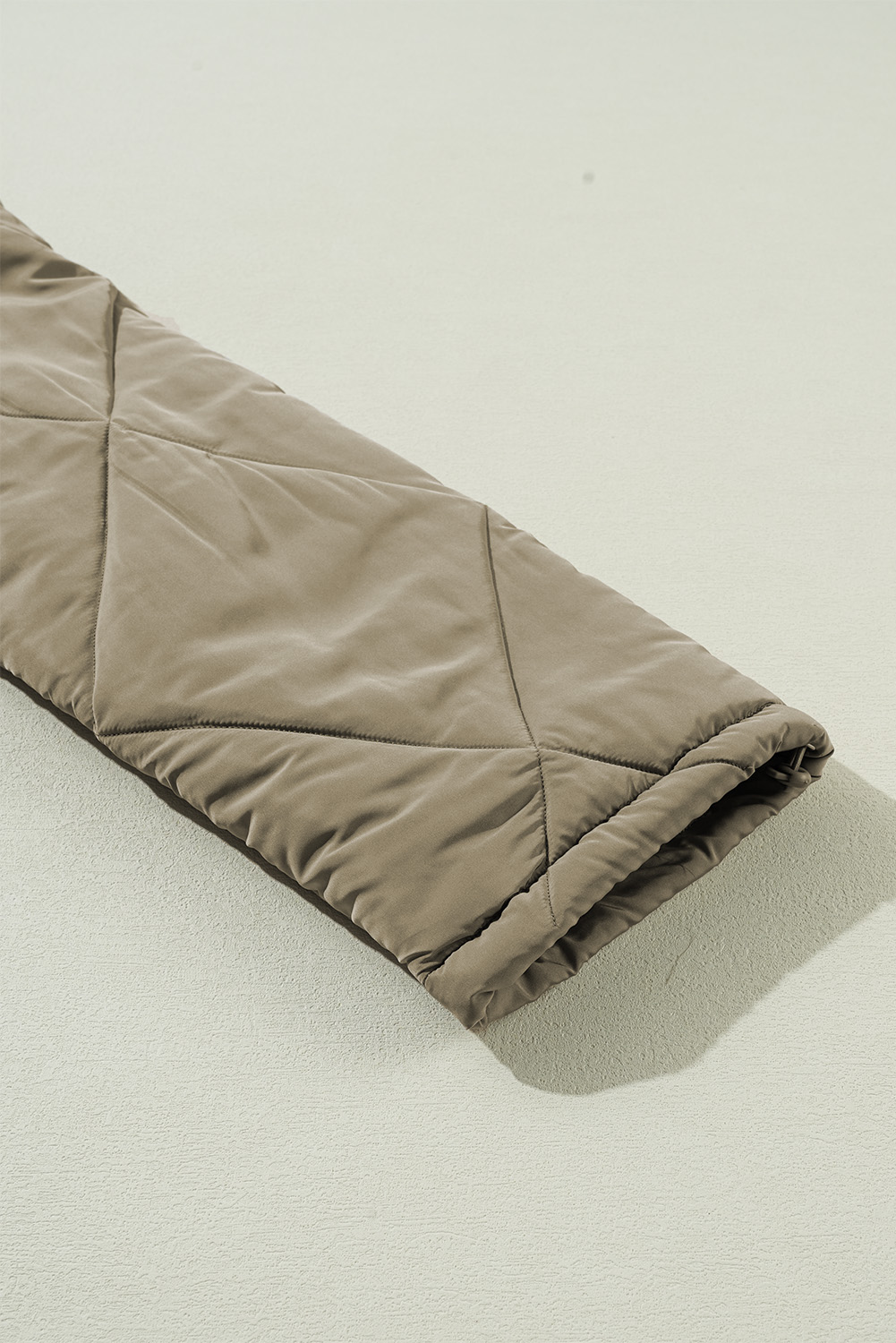 Jungle Green Teddy Collar Flap Pockets Quilted Puffer Jacket - loveforevers