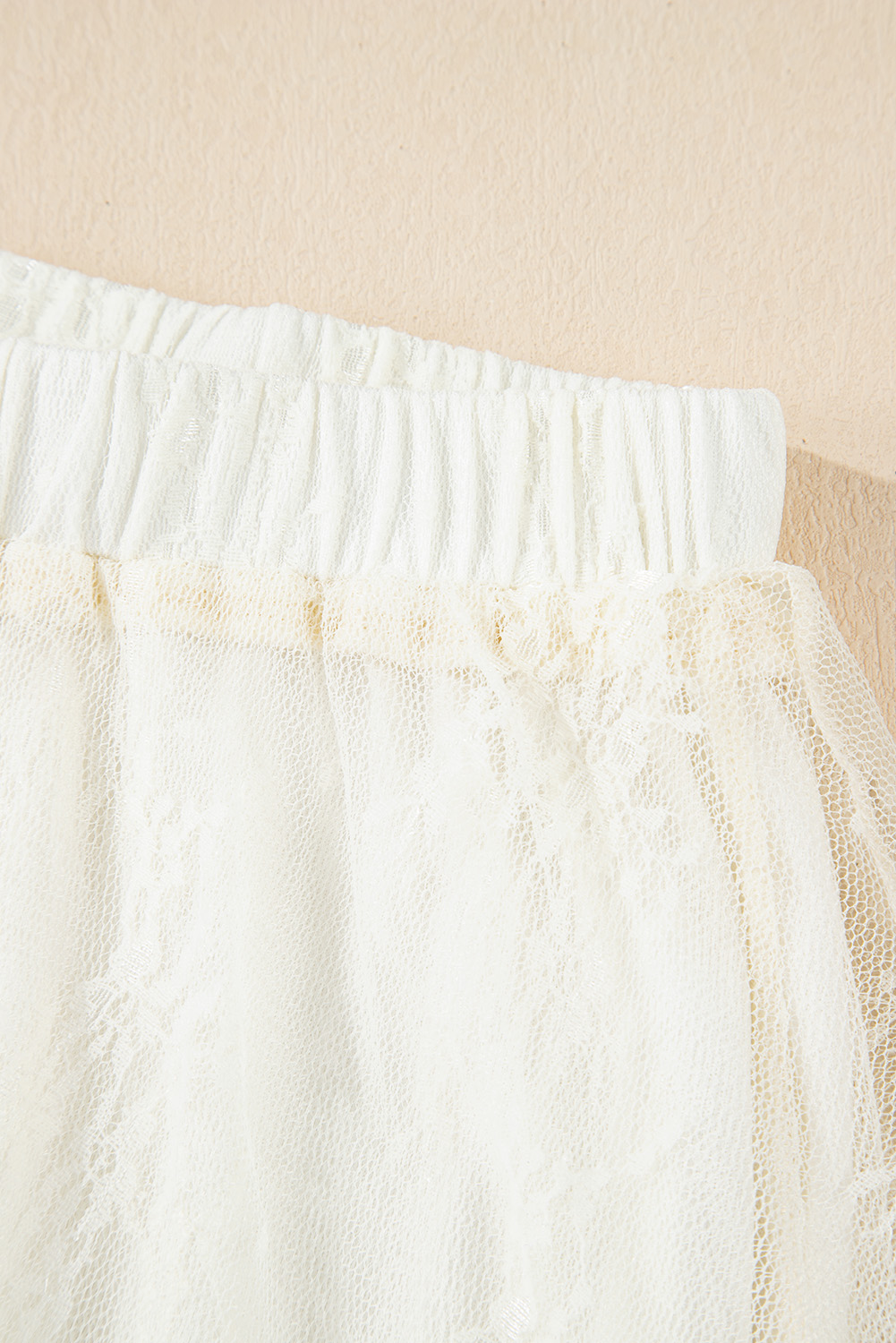Apricot Lace Cascading Tiered High Waist Maxi Skirt - loveforevers