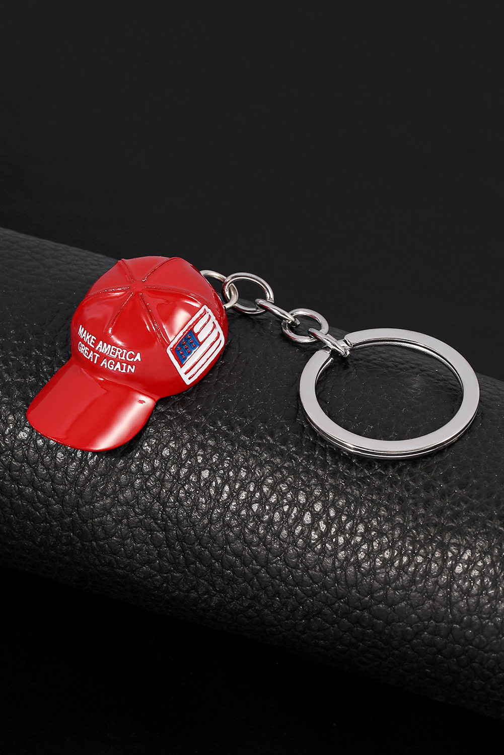 Fiery Red Make America Great Again Cap Pendant Keychain - loveforevers