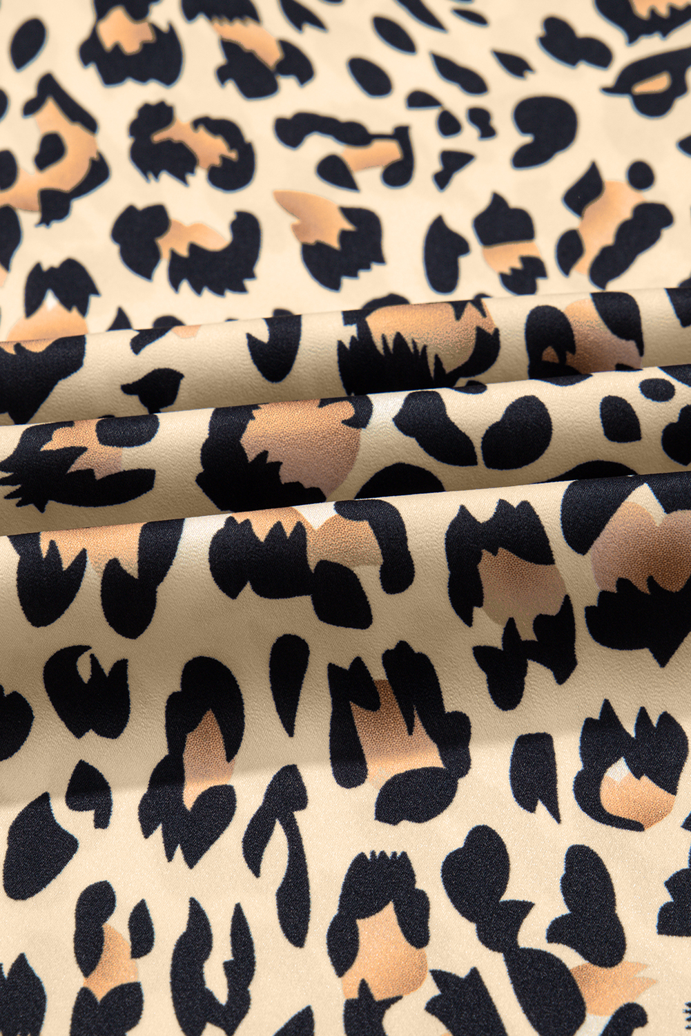 Parchment Leopard Drawstring Elastic Waistband Flowy Wide Leg Pants - loveforevers
