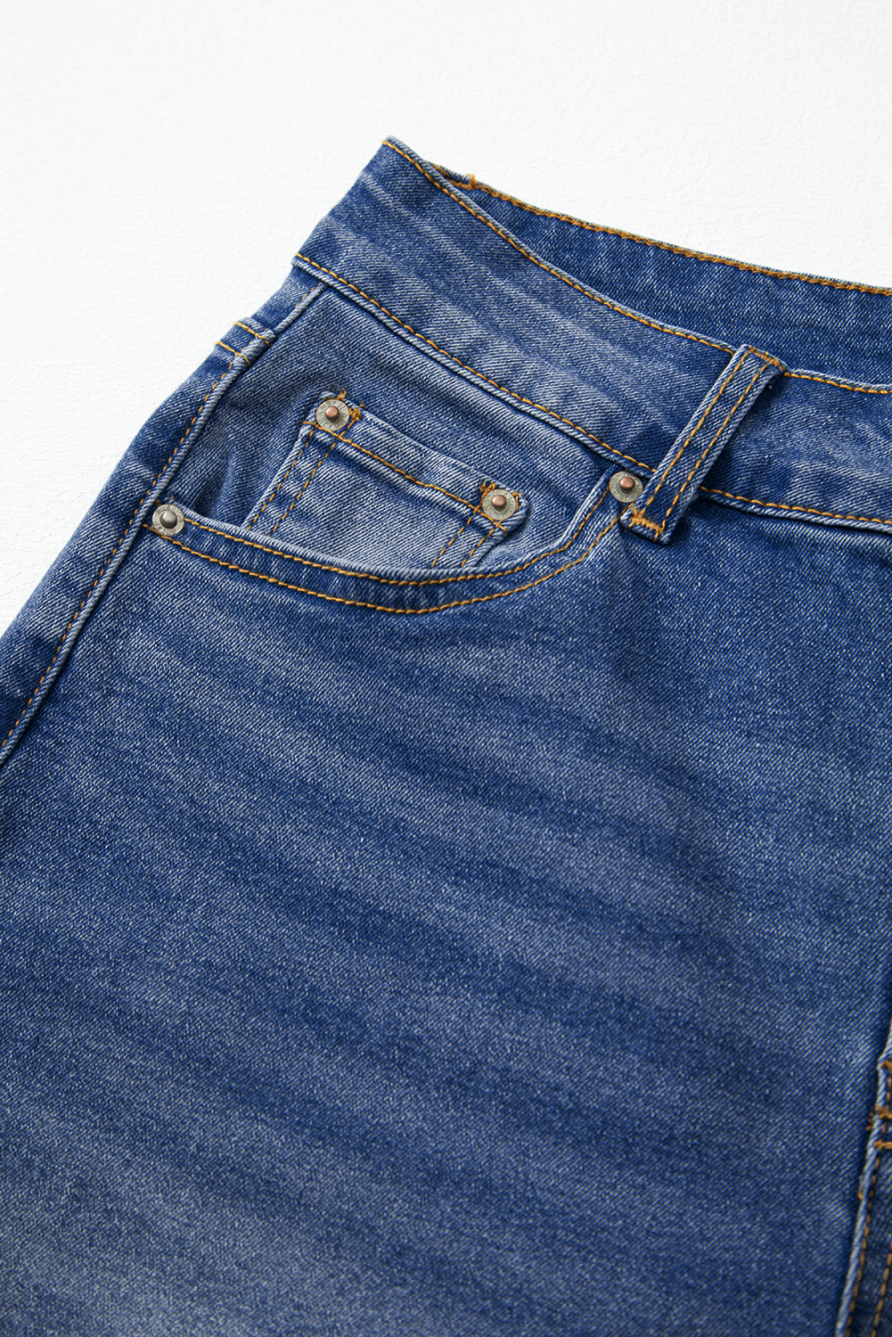 Real Teal Raw Hem Unique Cuffs Straight High Rise Loose Jeans - loveforevers