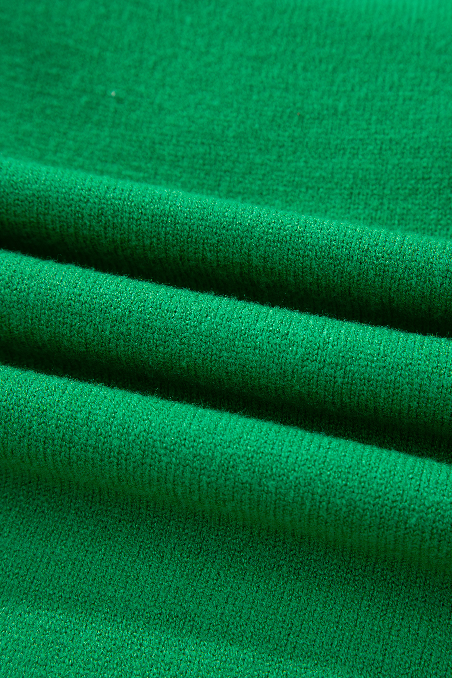 Bright Green Shiny Lucky Striped Flutter Sleeve Round Neck Sweater - loveforevers