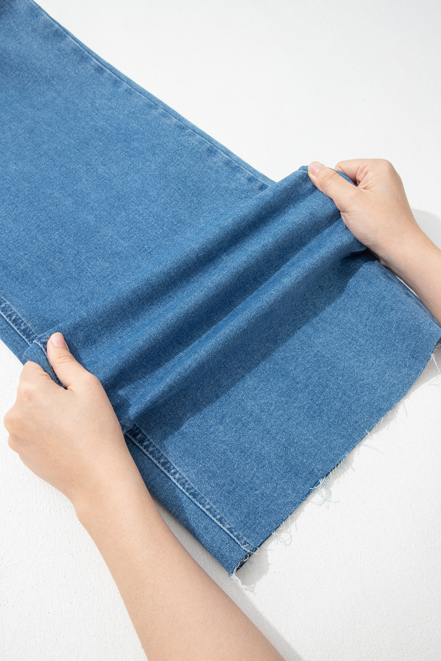 Dusk Blue Retro Washed Patch Pocket Loose Jeans - loveforevers