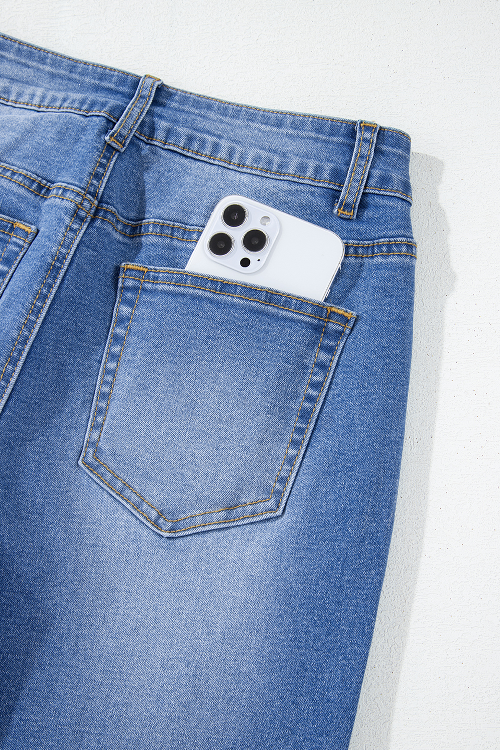 Real Teal Raw Hem Unique Cuffs Straight High Rise Loose Jeans - loveforevers