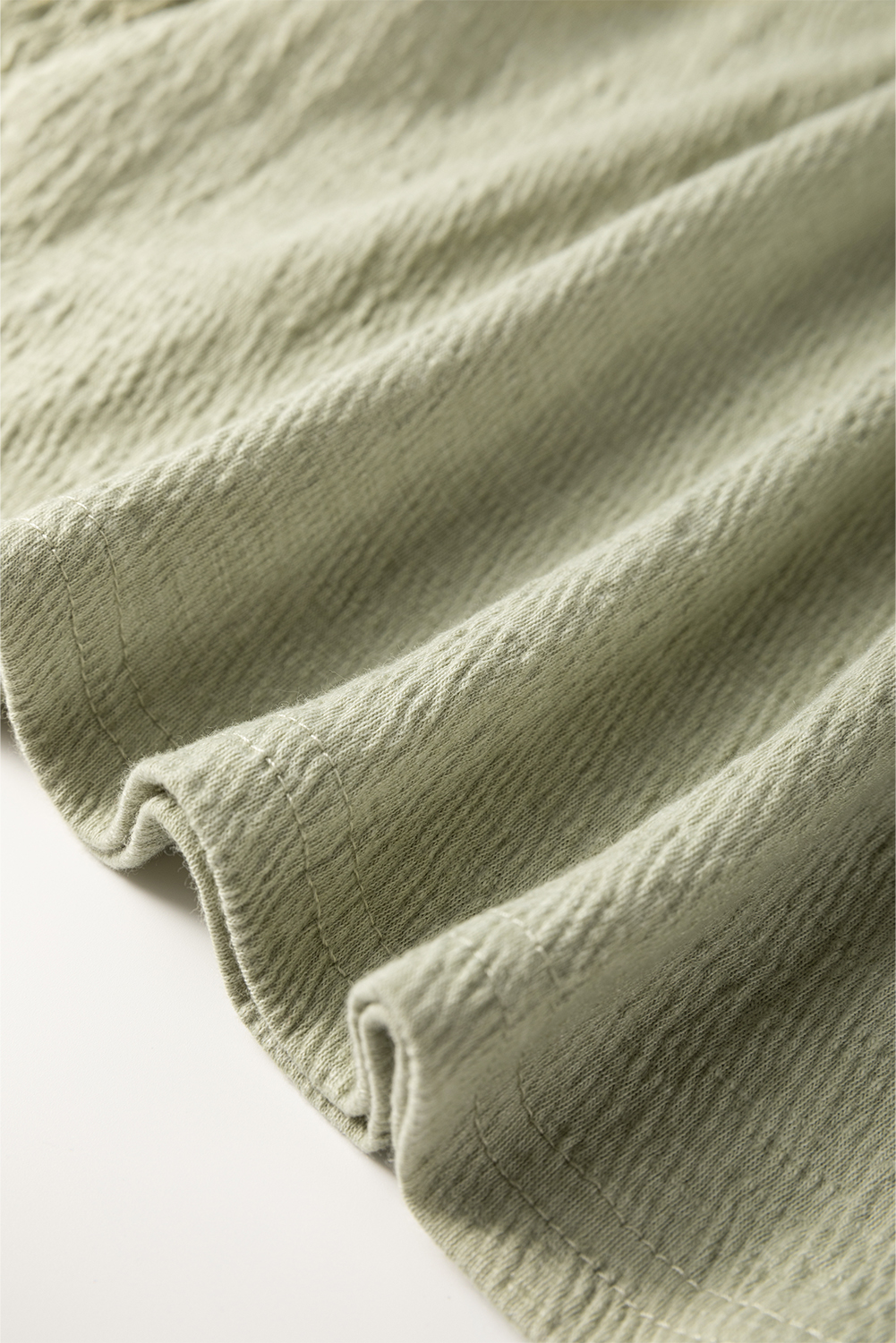 Laurel Green Textured Round Neck Half Sleeve Blouse - loveforevers