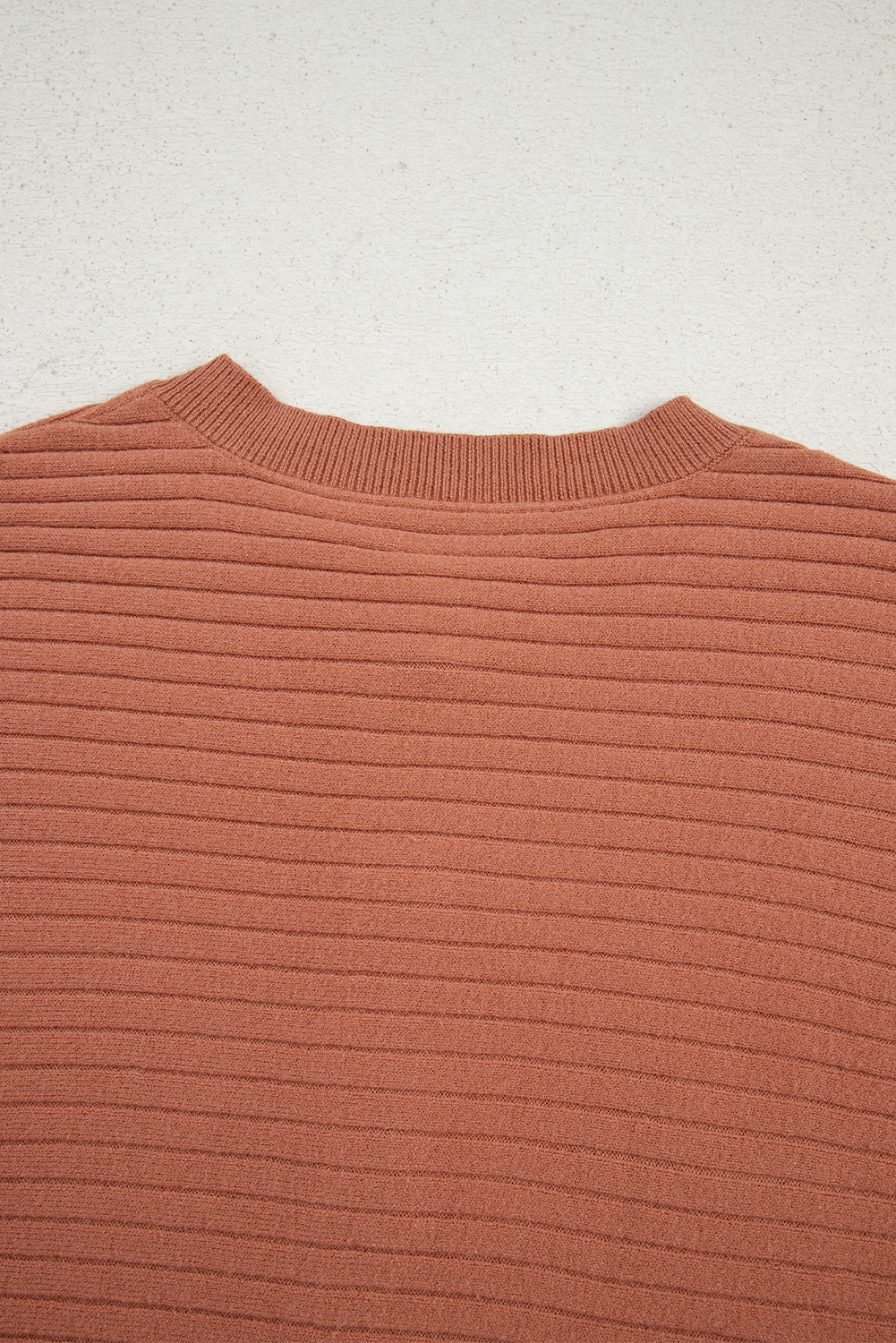 Apricot Pink Wide Rib Knit Button Front Dolman Sleeve Sweater Cardigan - loveforevers