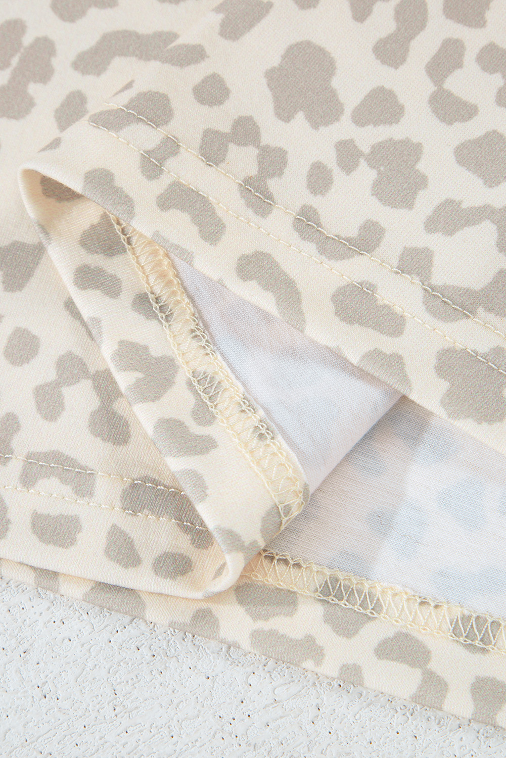 Yellow MAMA Letter Graphic Leopard Loose Tee - loveforevers