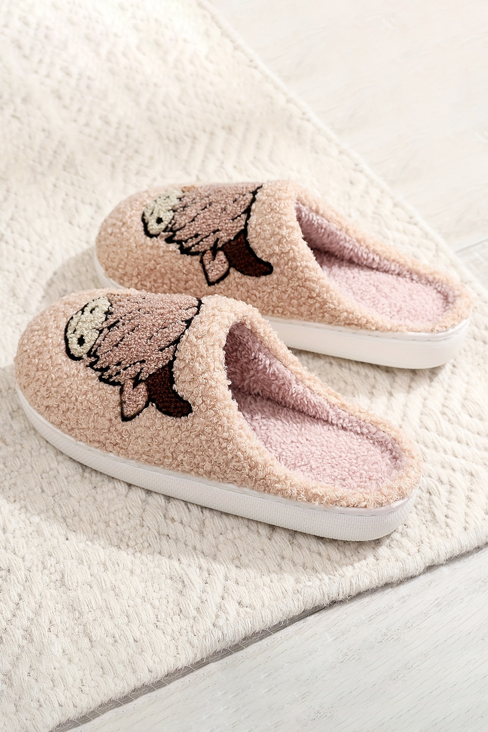 Parchment Cartoon Animal Plush Slippers - loveforevers
