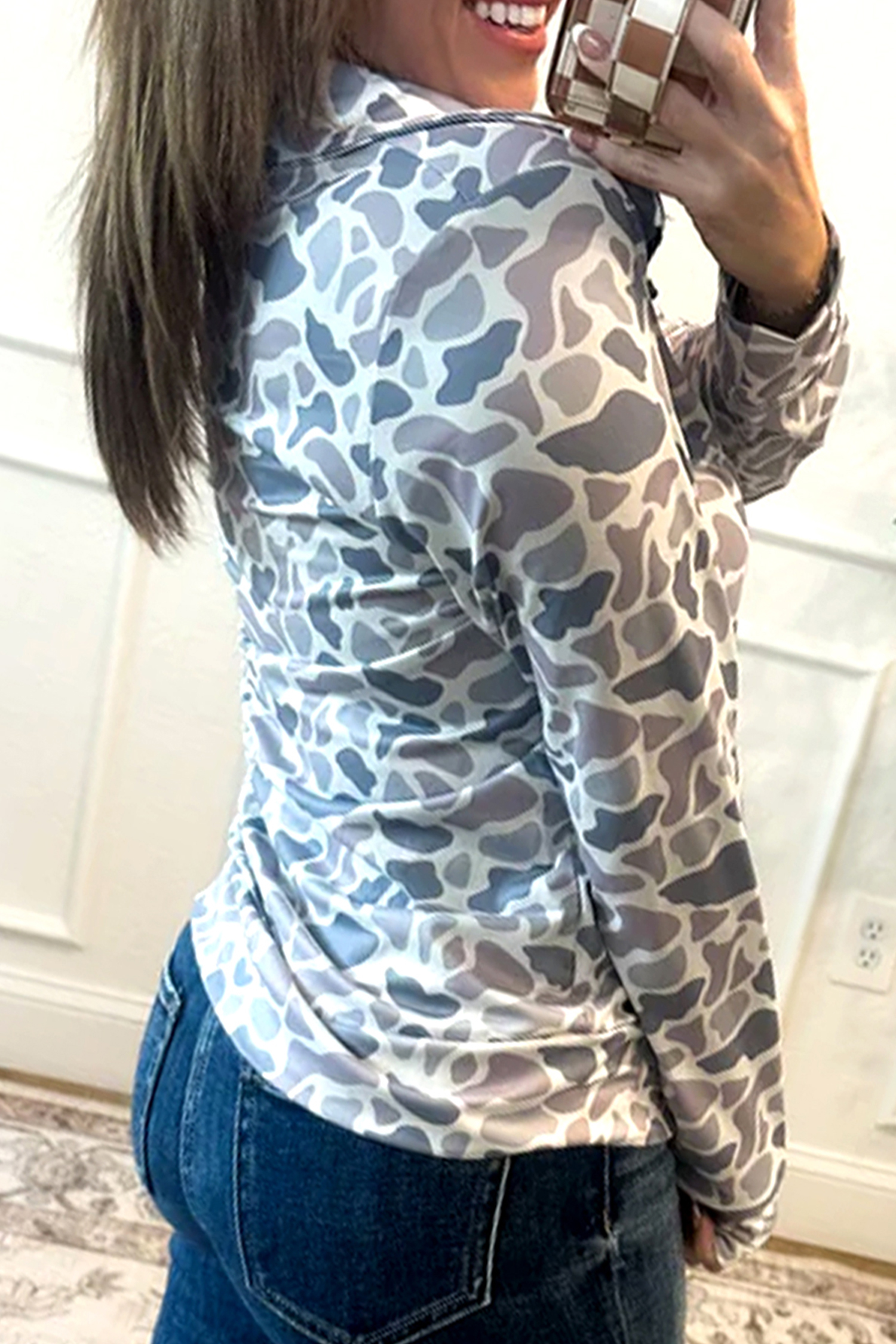 Beige Camo Print Wide Leg Casual Pants - loveforevers