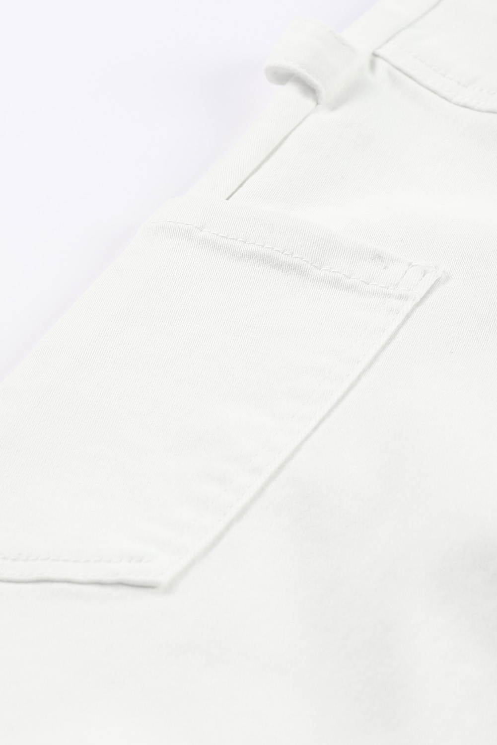 White High Waist Straight Leg Cargo Pants with Pockets - loveforevers