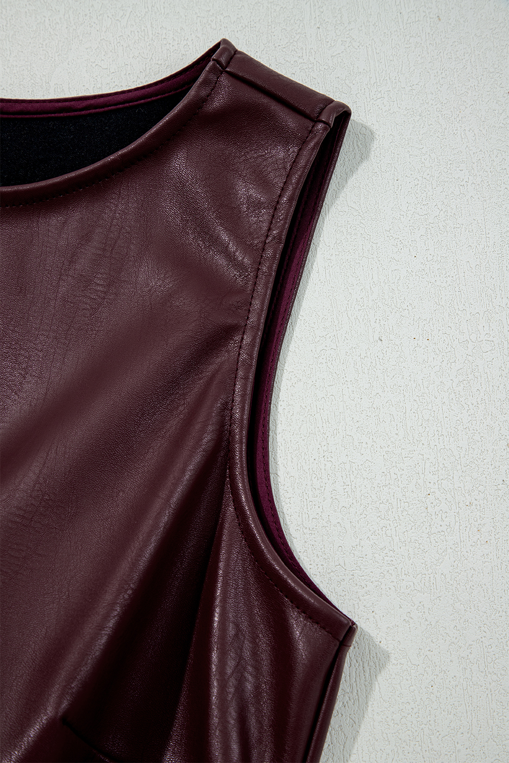 Wild Ginger  Vegan Leather Sleeveless Mini Dress - loveforevers