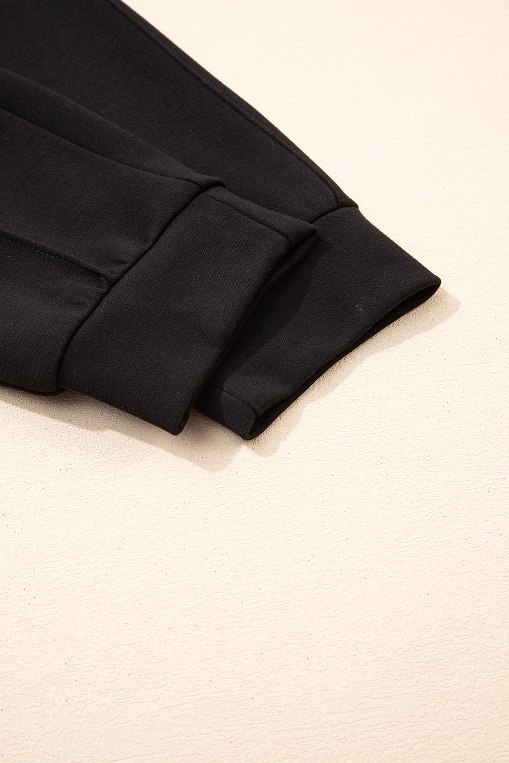 Black Exposed Seam Detail Skinny Drawstring Jogger Pants - loveforevers