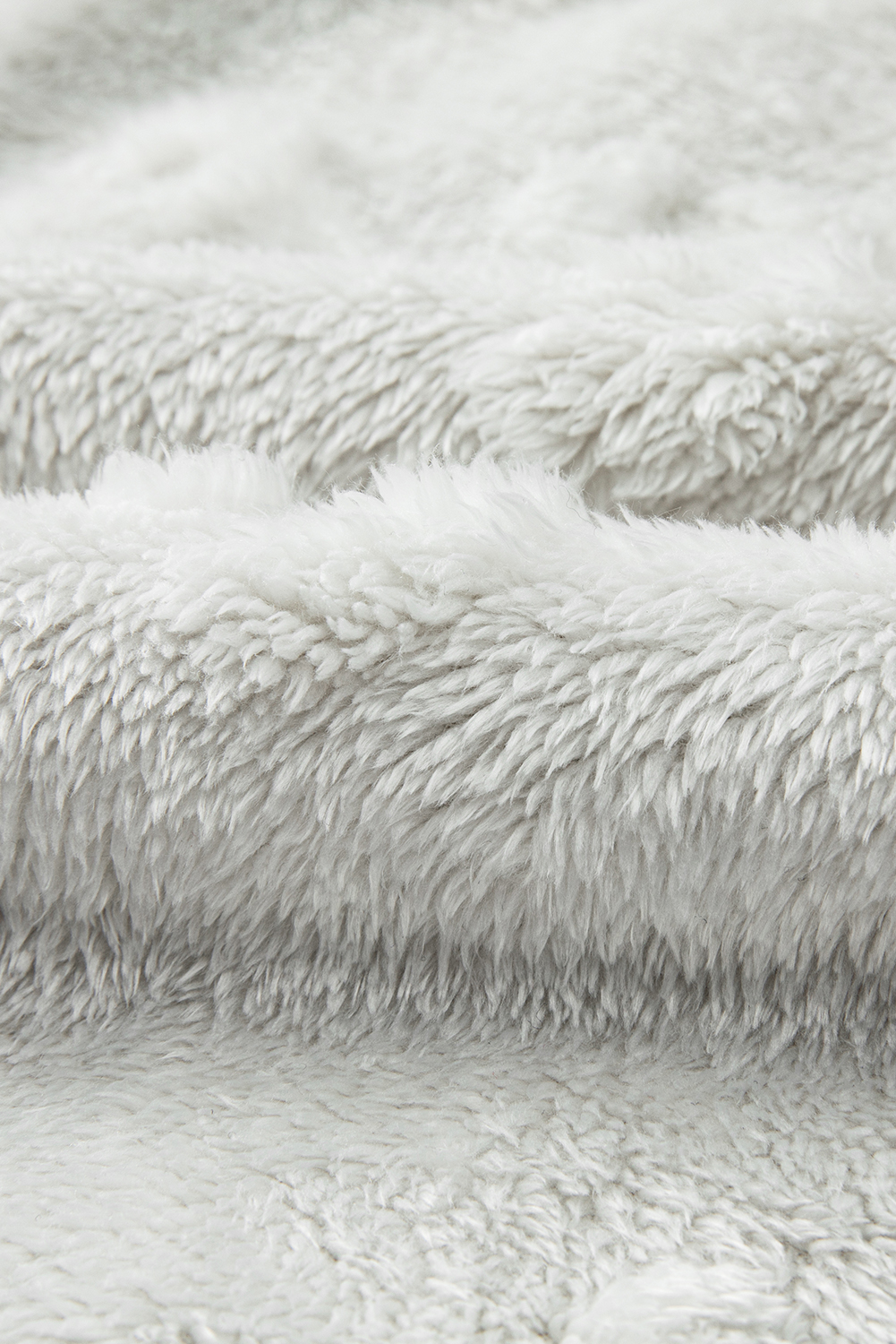 Light Grey Textured Leopard Fleece Loose Two Piece Lounge Set - loveforevers