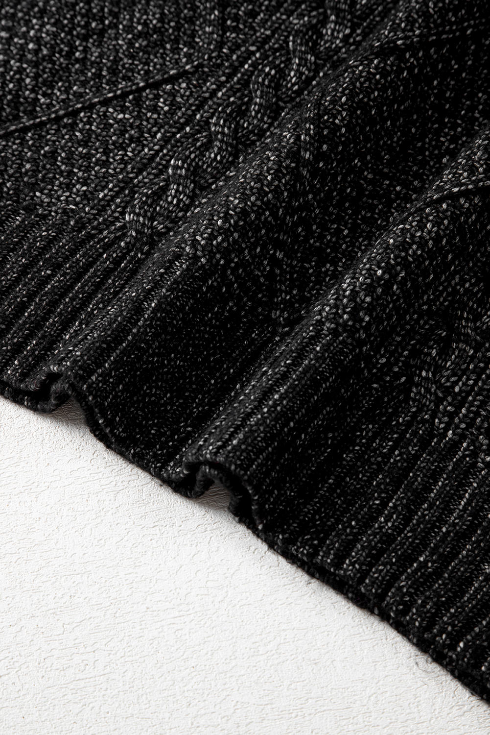 Parchment Cable Knit Drop Shoulder Loose Fit Sweater Dress - loveforevers