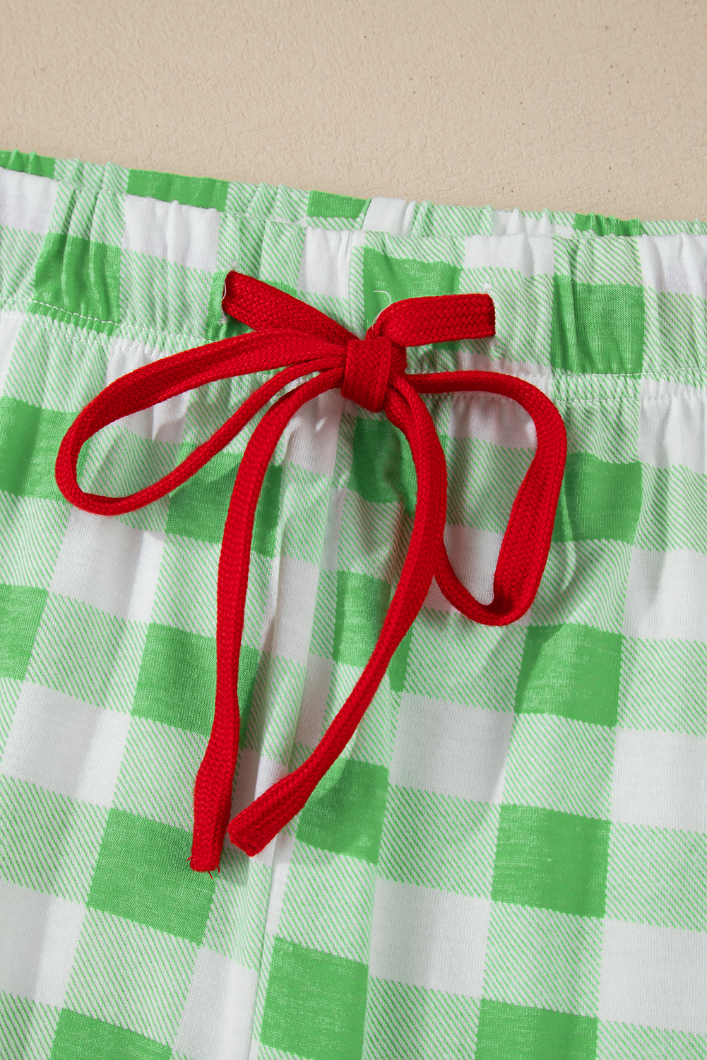 Fiery Red Christmas Plaid Print Shirt and Pants Pajama Set - loveforevers